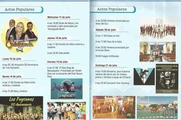 Programa de actos populares y religiosos de las fiestas del Carmen de Marpequeña (Foto TA)